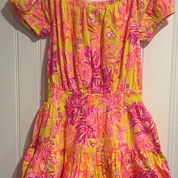 Lilly Pulitzer Pink and Orange Floral Dress (Romper) - Picture 7 of 8